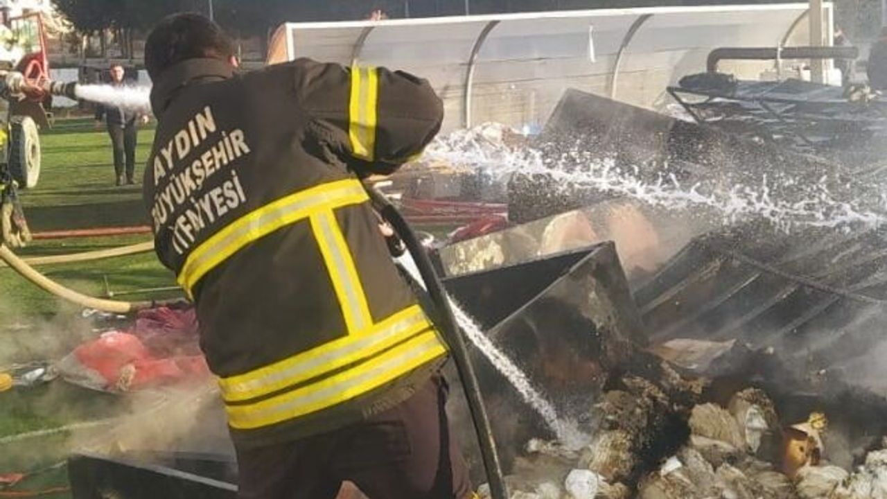 Aydın Büyükşehir Belediyesi itfaiye ekipleri Gaziantep’teki yangına müdahale etti