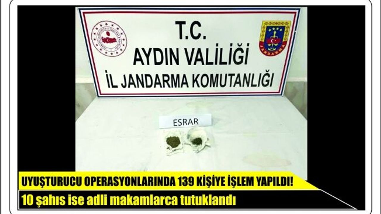 UYUŞTURUCU OPERASYONUNDA 139 KİŞİYE İŞLEM YAPILDI!