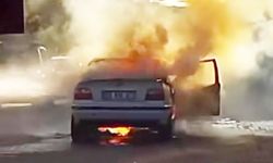 Didim’de Otomobil yangını