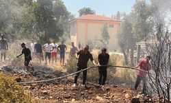 Akbük’te Or­man­lık Alan­da Yan­gın Pa­ni­ği