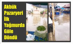 Akbük Pa­zar­ye­ri İlk Yağ­mur­da Göle Döndü