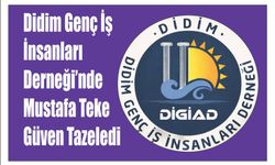 Didim Genç İş İnsan­la­rı Der­ne­ği’nde Mus­ta­fa Teke Güven Ta­ze­le­di