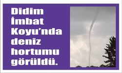 Didim İmbat Koyu’nda deniz hortumu görüldü.