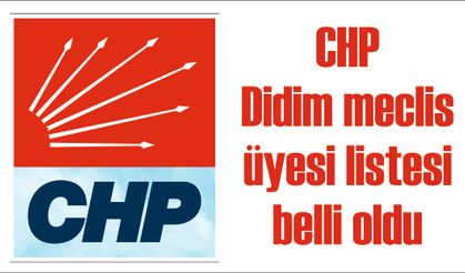 CHP Didim meclis üyesi listesi belli oldu.