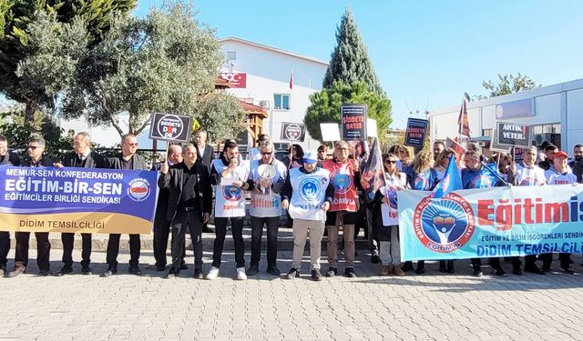 Didim’de Öğretmene Şiddet Protestosu: Sendikalardan Ortak Açıklama