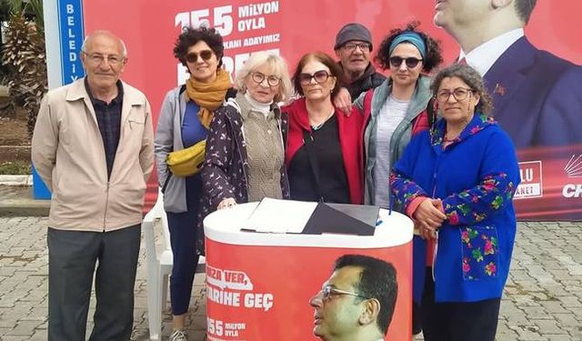 CHP Didim'den İma­moğ­lu’na Öz­gür­lük ve Erken Seçim İçin İmza Kam­pan­ya­sı