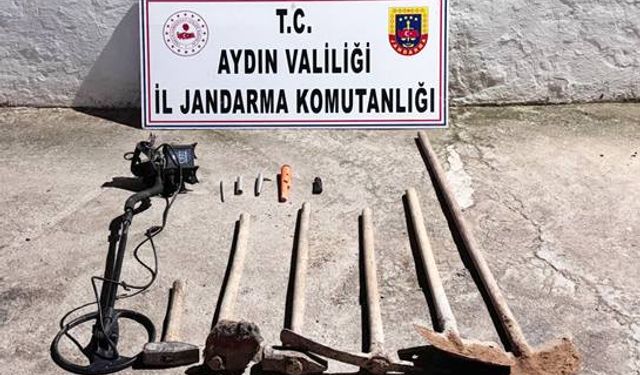 Kaçak kazı yapan 3 kişi yakalandı
