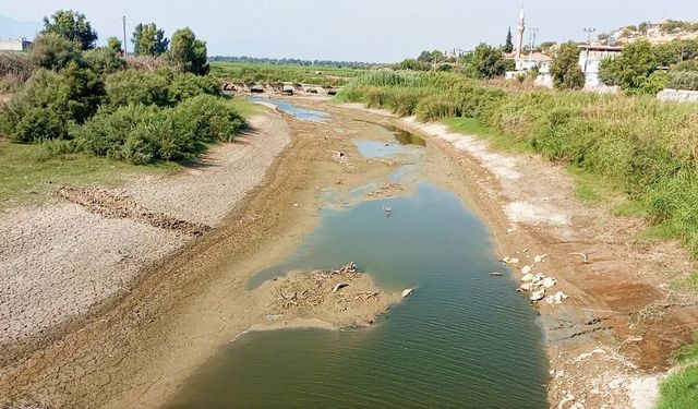 Men­de­res Nehri’nde ku­rak­lık alar­mı: Çift­çi yağ­mur du­asın­da