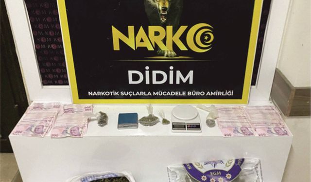 DİDİM’DE UYUŞ­TU­RU­CU OPE­RAS­YO­NU: 1 KİLO 152 GRAM ESRAR ELE GEÇİRİLDİ