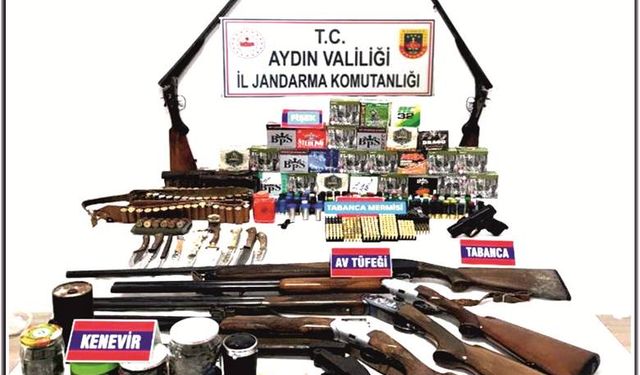 Aydın’da Silah ve Uyuş­tu­ru­cu  Ope­ras­yo­nu: 2 Şüp­he­li Gö­zal­tın­da