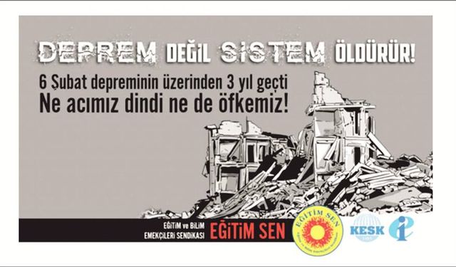 Deprem Değil, Sistem Öldürür!