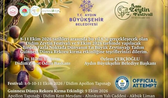 Didim’de 8. Zey­tin Fes­ti­va­li He­ye­ca­nı Baş­lı­yor