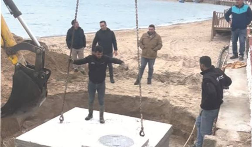 Didim Al­tın­kum Plajı’nda  Deniz Altı Fiber Kablo Tar­tış­ma­sı